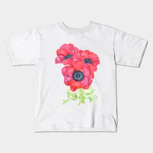 red anemones Kids T-Shirt